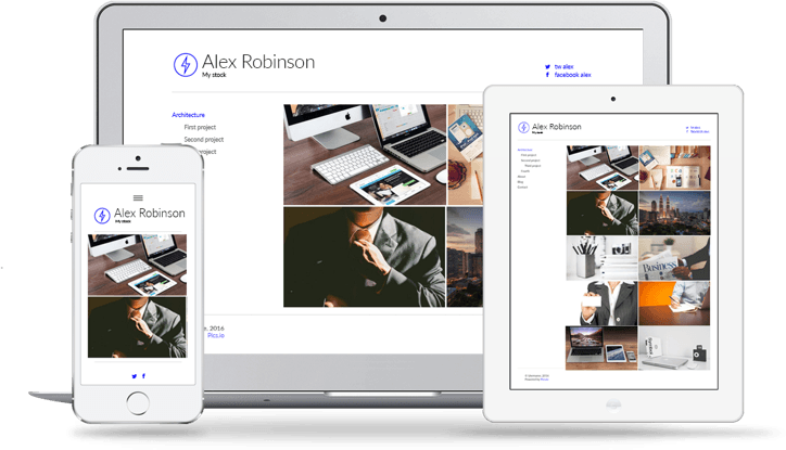 Create websites from a number of pictures